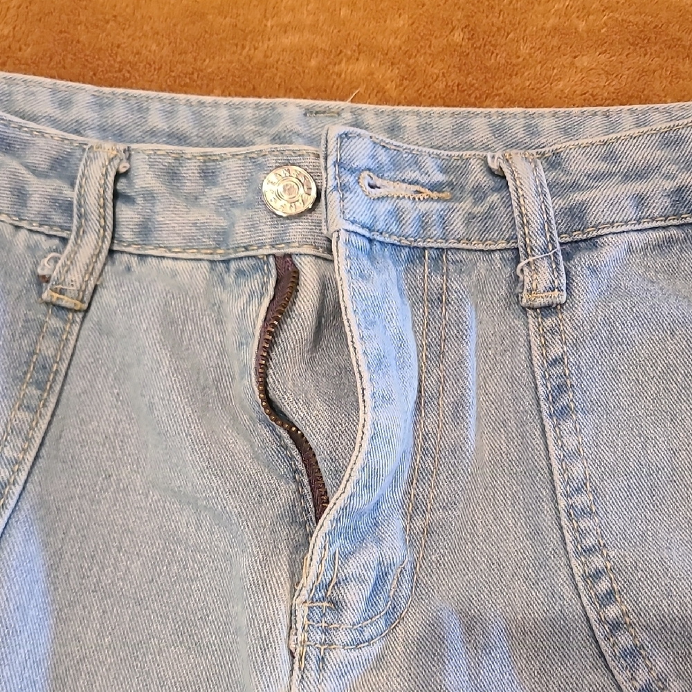 Light Blue Denim Jogger Pants - Picture 3 of 12